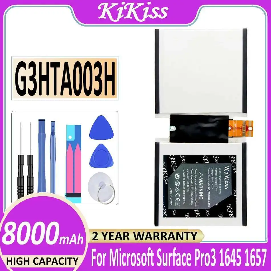 

Mobile Phone Battery G3HTA003H G3HTA004H 8000Mah For Microsoft Surface 3 1645 1657 Series Tablet PC G3HTA007H