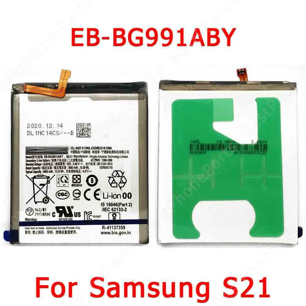 Battery For Samsung Galaxy S21 G991 4G 5G Battery Cellphone EB-BG991ABY 4000 mAh Bateria Li-ion Spare Parts