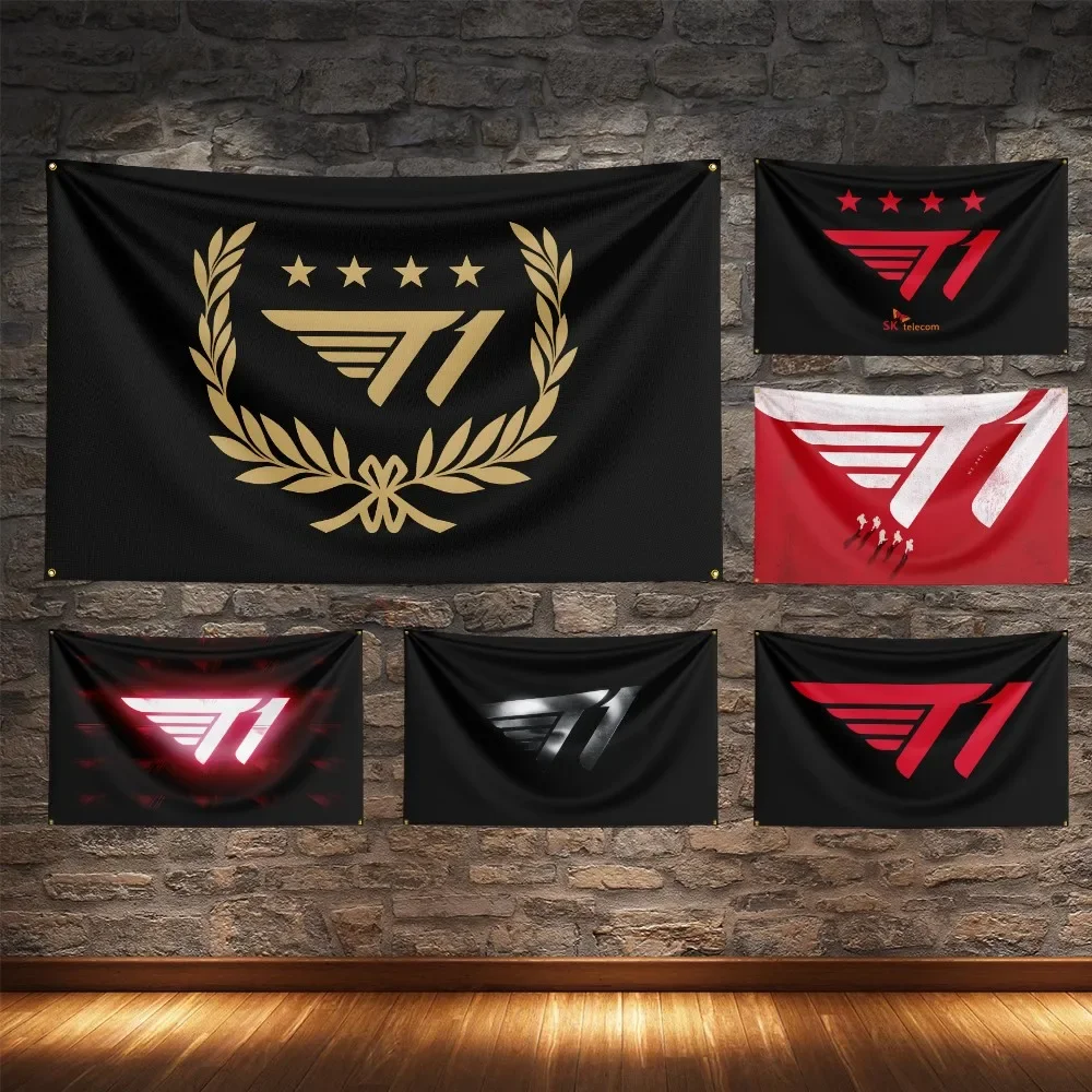 SKT T1 Esports Flag Polyester Digital Printing LoL Gaming Banner For Decoration