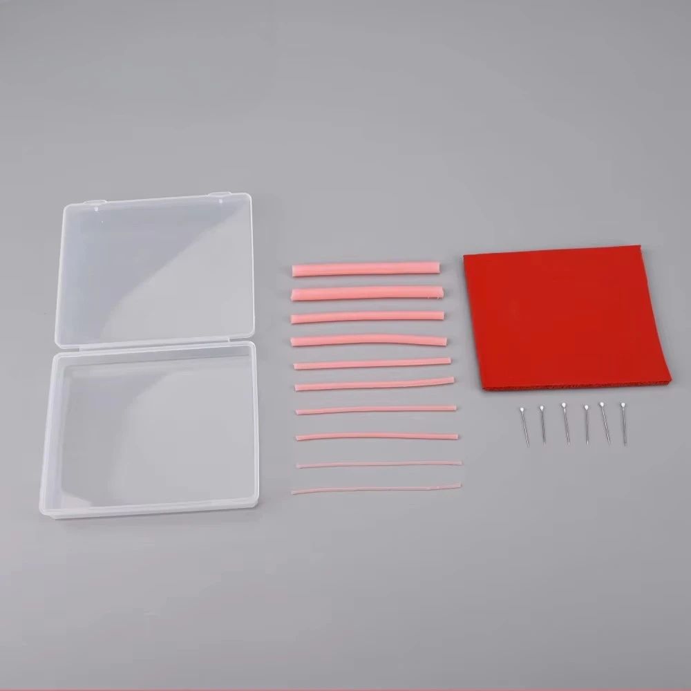 Silicone Soft Bloods Vessel Suture Training Model Reusable Practice Mat for Medical Students