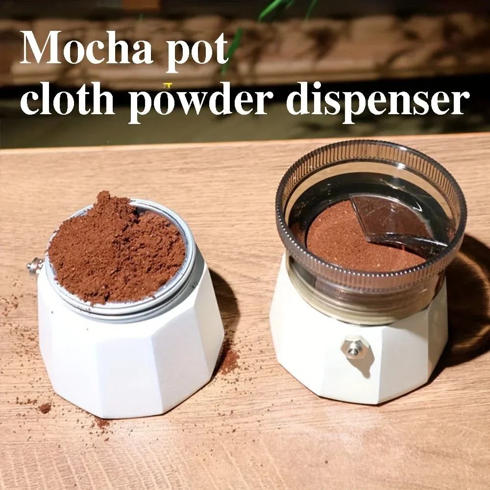 Mocha Pot Powder Dispenser Receiving Ring Non Pressure Rotating Flat For RV Outdoor Camping Picnic Office Coffee Bar Accessories