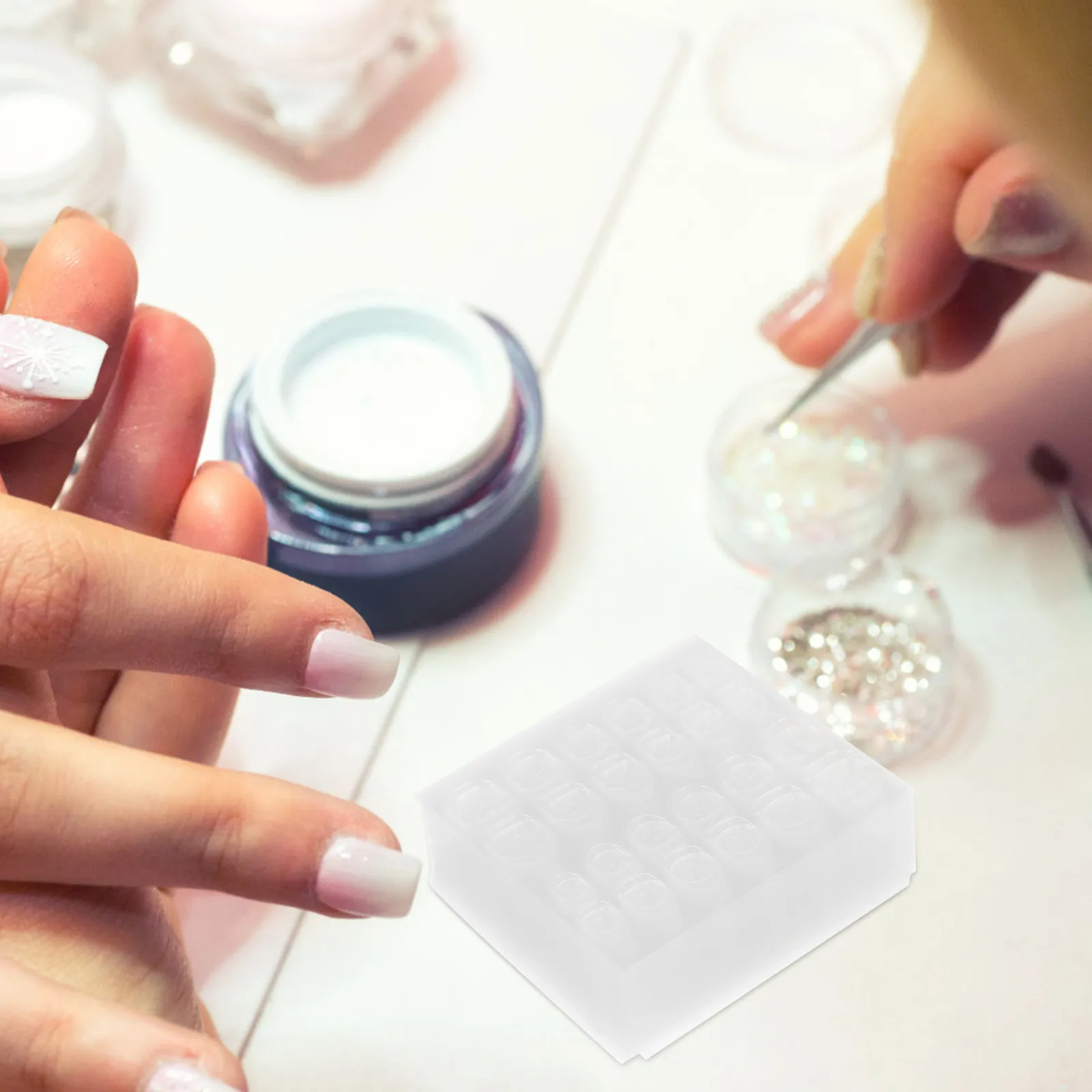 50Sheets Waterproof Nail Glue Stickers Press on Nails Self Adhesive Tabs Easy Remove Sticky Tabs for Acrylic Fake Nails