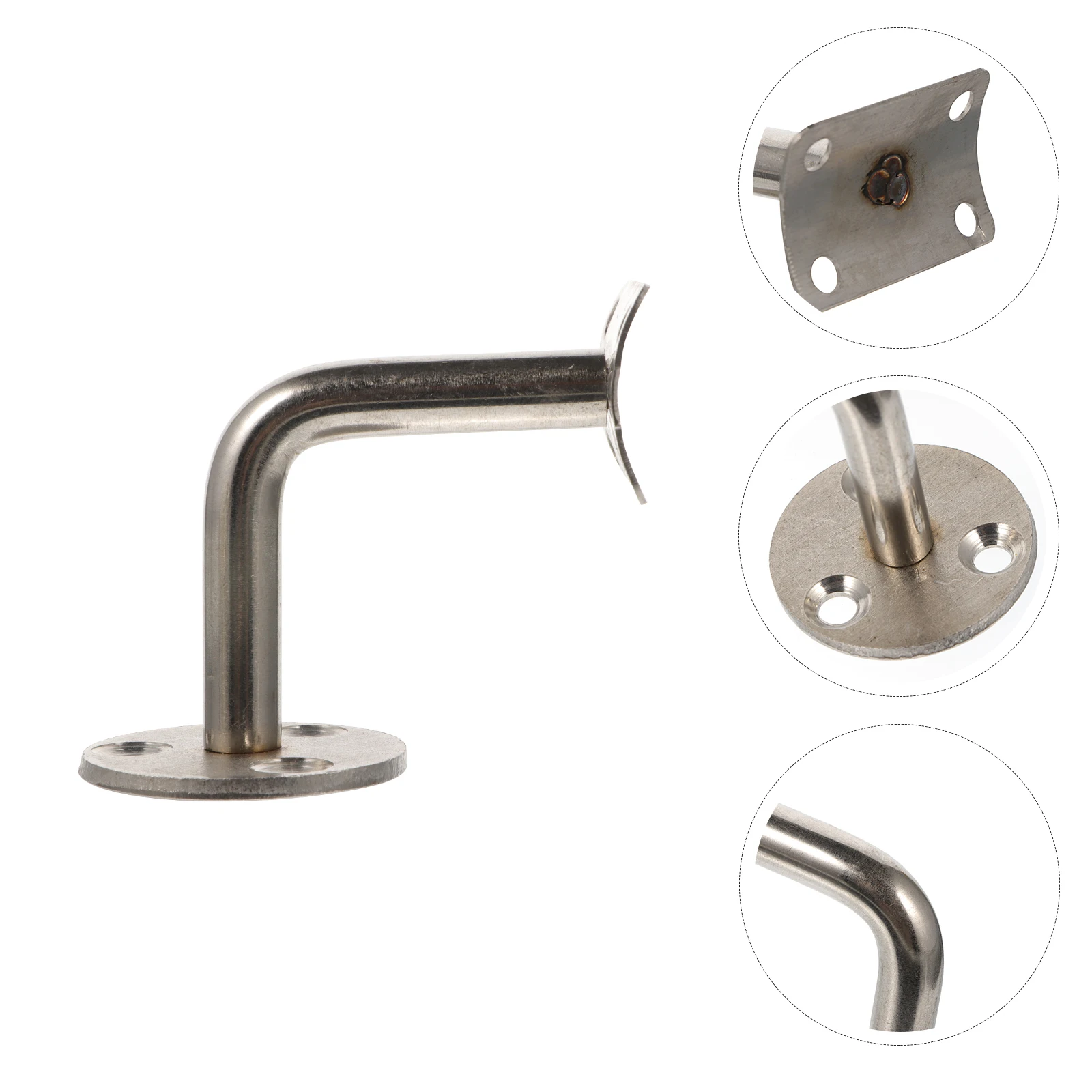 

4pcs Stainless Steel Stair Handrail Hanger Armrest Support Wall Mounted Railing Bracket Corrosion Resistant Durable Easy
