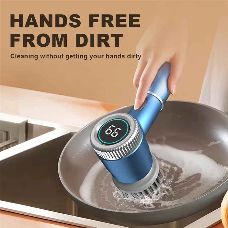Ручной электрический скруббер BAAD с 5 сменными насадками, вращающаяся щетка, вращающаяся щетка для плитки, стекла
