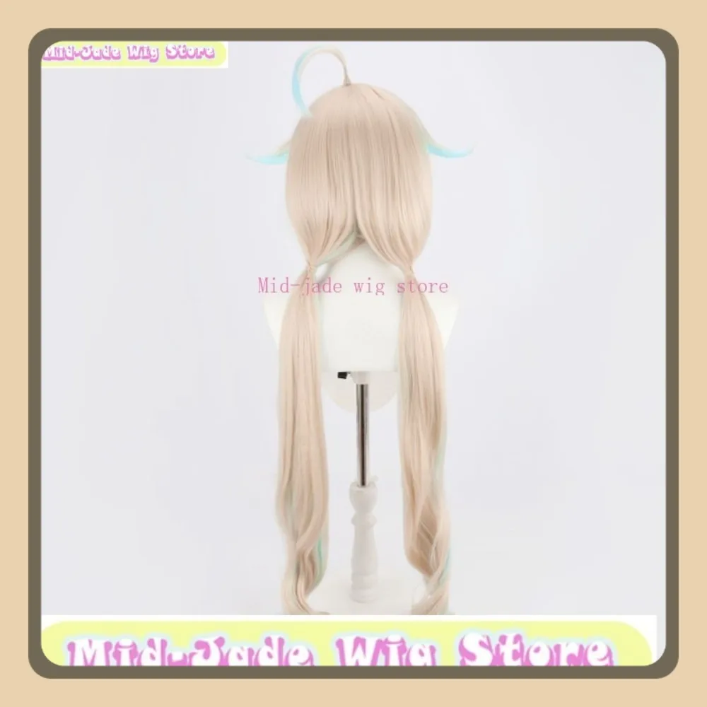 منتصف اليشم شعر مستعار مخزن EN Enna Alouette شعر مستعار تأثيري أنيمي لعبة تأثيري صبغ التوليف الشعر الطويل هالوين زي حفلة الدعائم