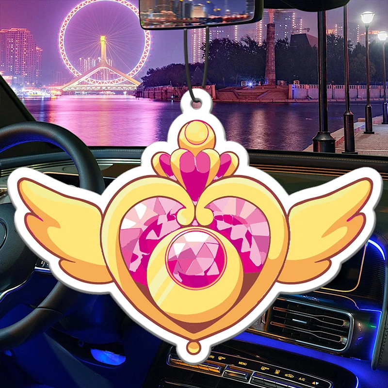 Pink Love Wings Girl Car Aroma Air Freshener Cartoon Wardrobe Natural Aroma Orchid and British Pear Aroma