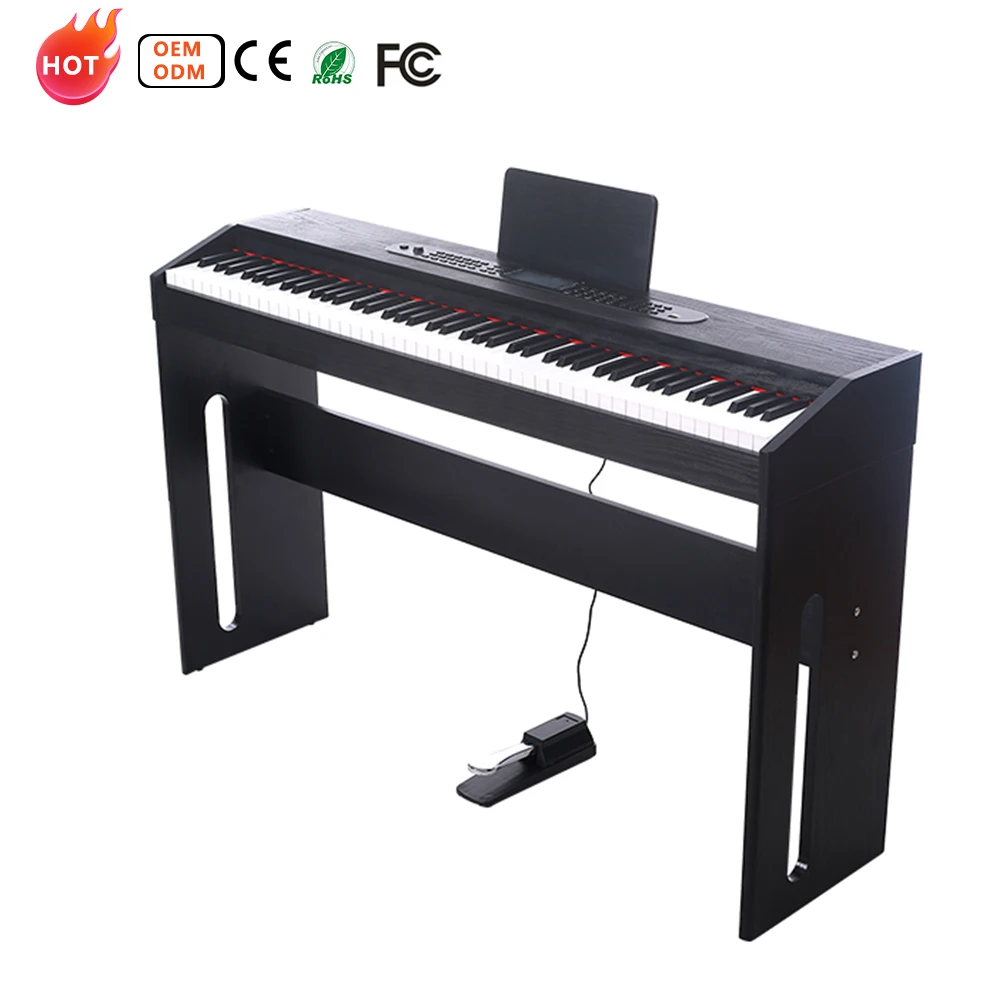 Hot Sales Digital Piano 88 Key Hammer Action Keyboard With Single Pedal