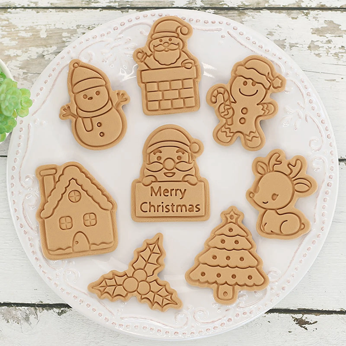 Christmas Biscuit Mold Cookie Cutters Merry Christmas Decor For Home Kitchen 2022 Navidad Xmas Gift Happy New Year 2023 Kerst