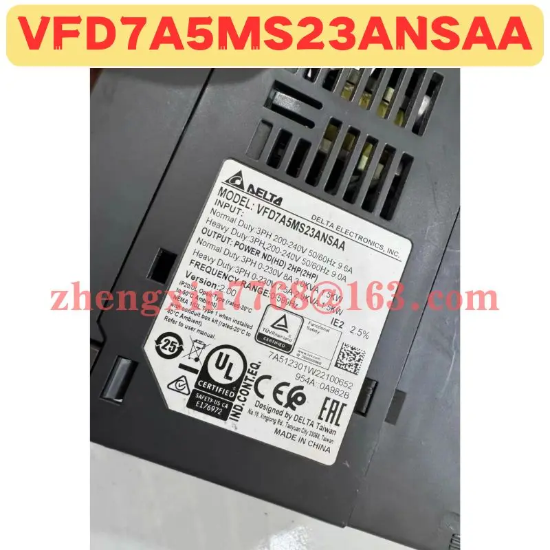 Used Frequency Converter VFD7A5MS23ANSAA Normal Function Tested OK