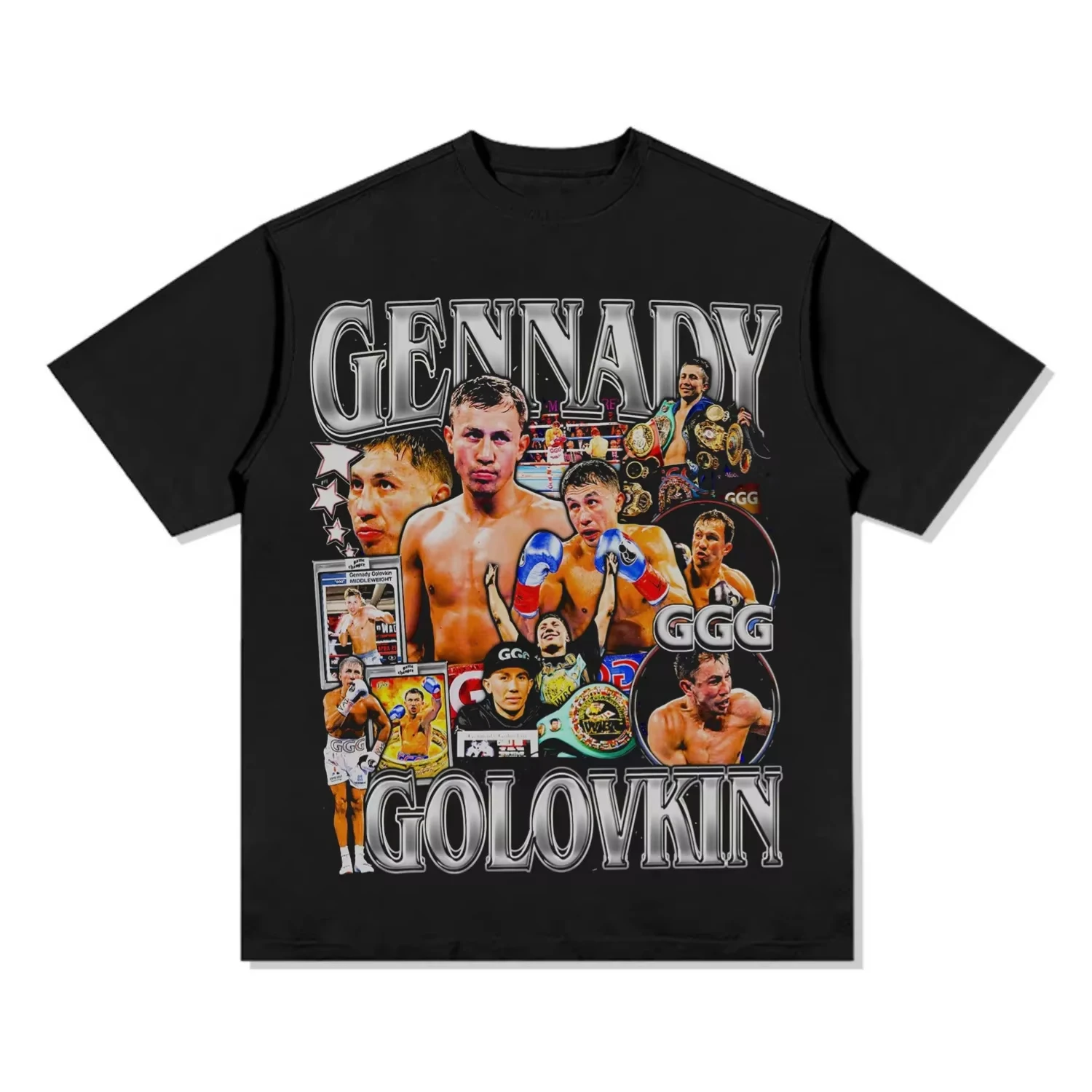 Gennady Golovkin GGG T-Shirt Oversized Boxing Cotton Tee Knockout Culture Middleweight Monster Men Women Urban Fight Fan Summer