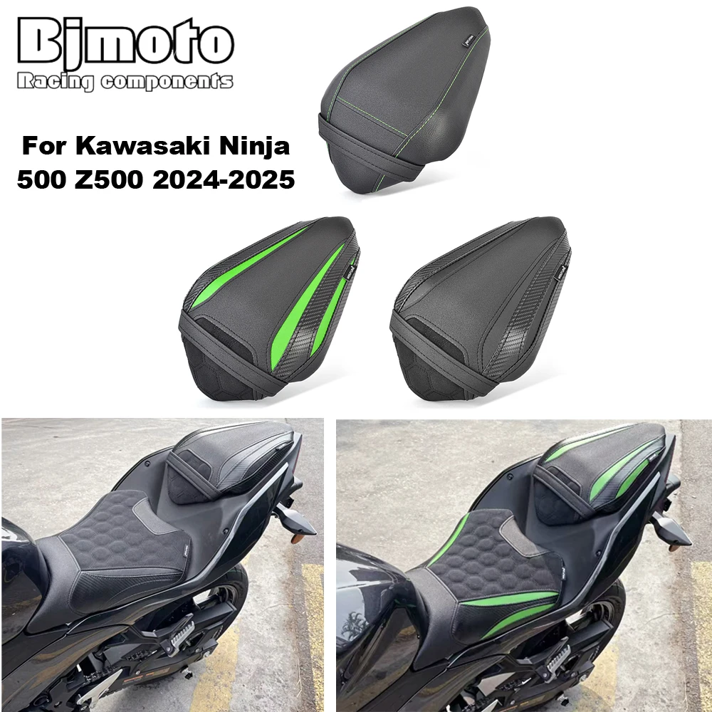 

Ninja500 Motorcycle Front Rider Cushion Seat Pad Rear Passenger Seat For Kawasaki Ninja 500 Z500 2024-2025