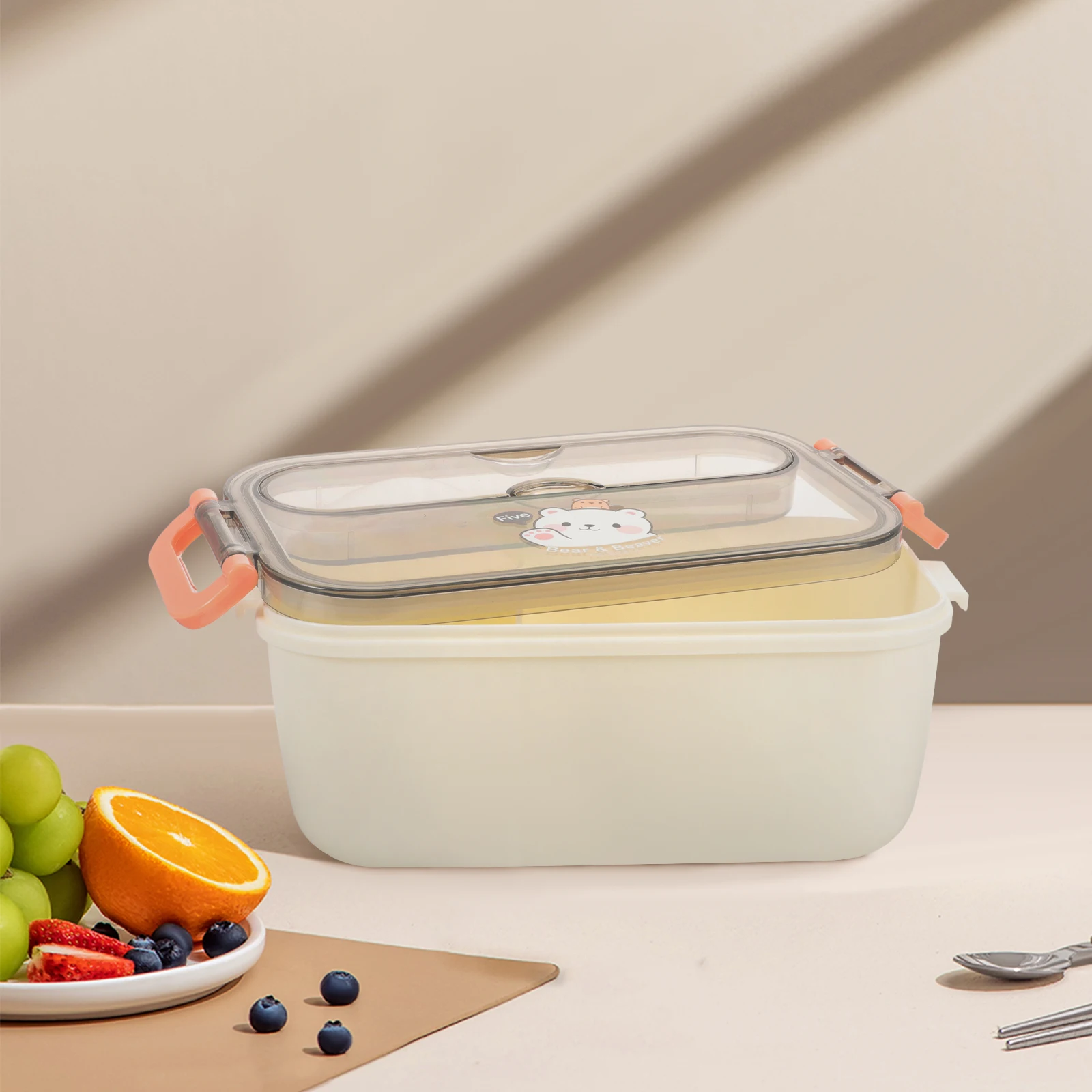 

1,2 л пластиковая коробка для еды бенто контейнер для обеда отсек портативный легкий ящик для хранения закусок для взрослых фруктовый салат коробка для еды