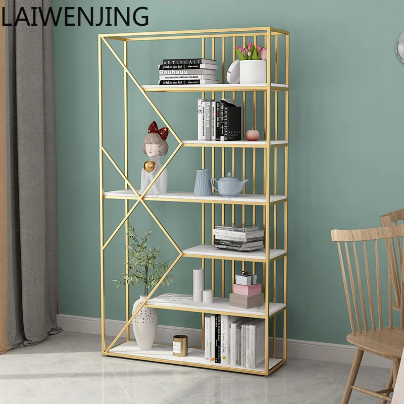 

SGF decorative entrance partition wrought iron storage rack floor light luxury Nordic