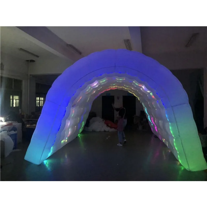 Colorful LED Lighting Inflatable Tunnel Tent Entrance for Party Decoration