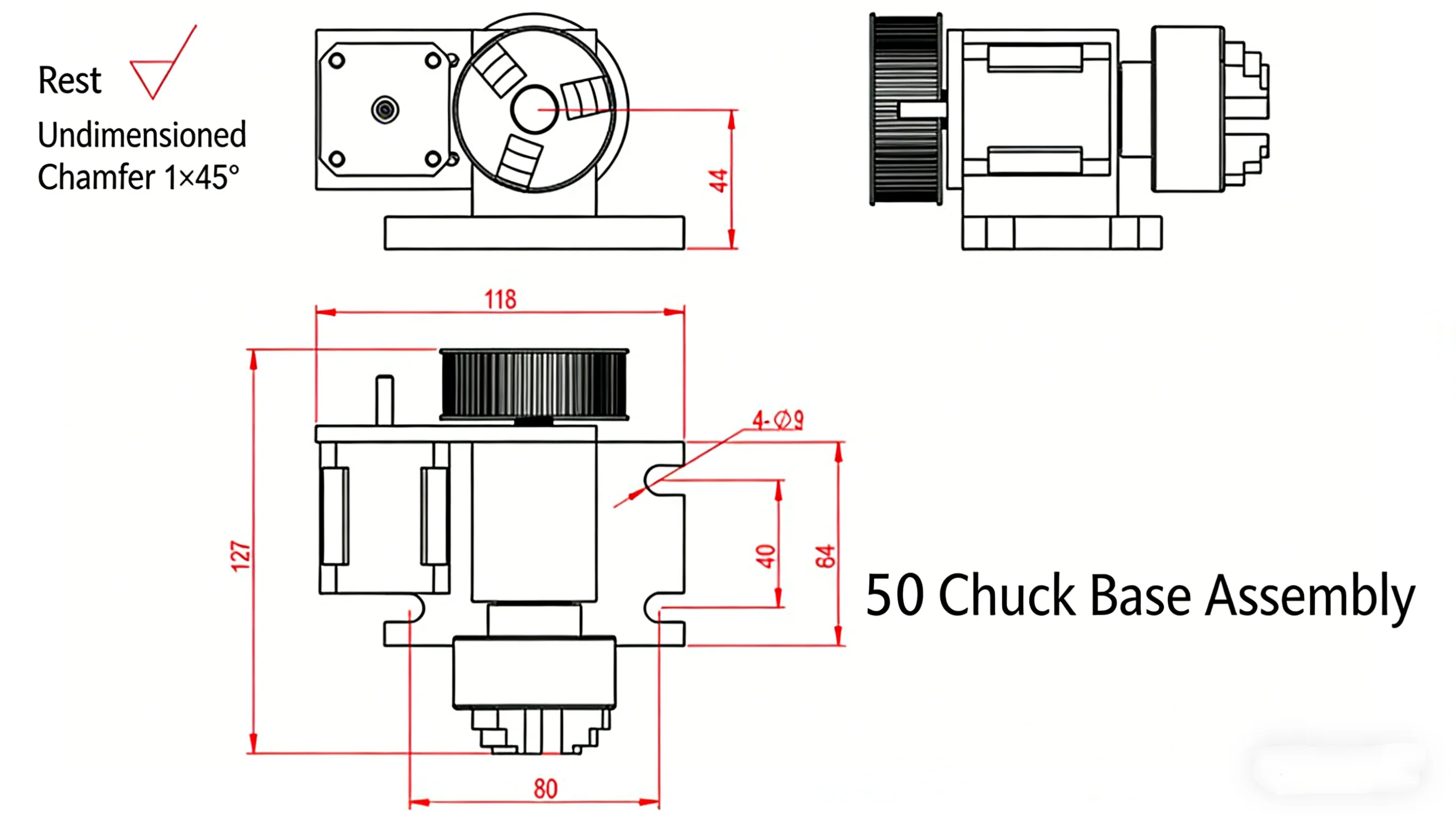 

Патрон с 5 захватами для ЧПУ-гравера A50: Высокоточная 4-я ось для мини-станков по металлу