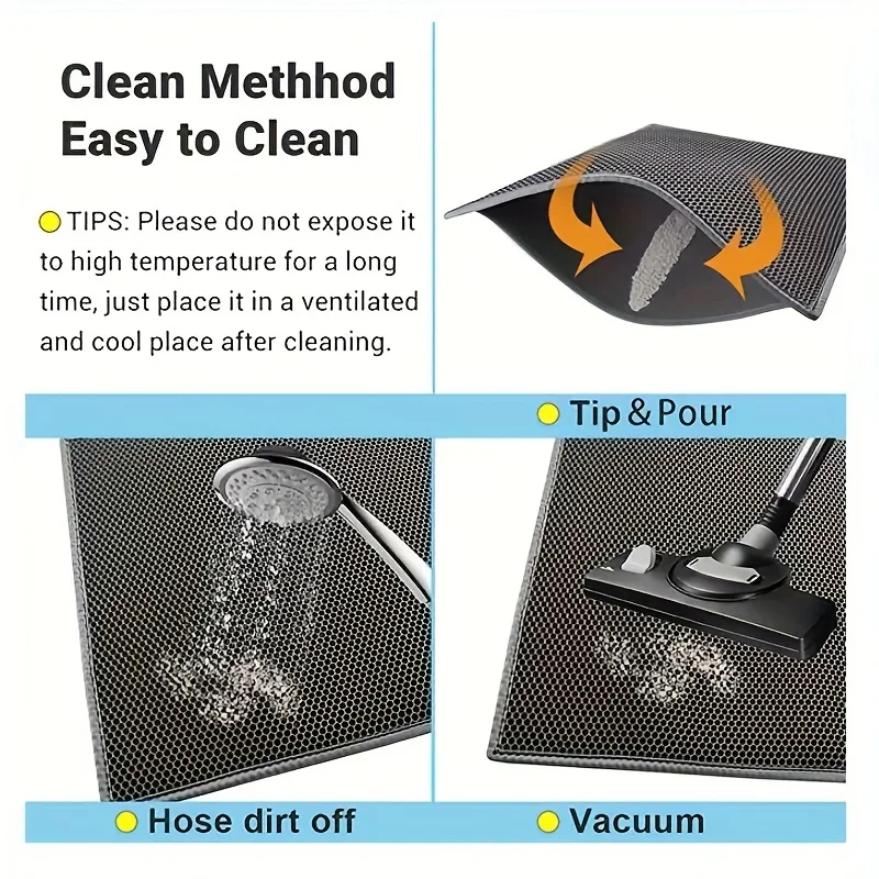 Cat Litter Mat EVA Double Layer Cat Litter Mat Cat Litter Basin Sand Falling Mat Eva Cat Litter Mat Cat Nest Mat Pet Mat