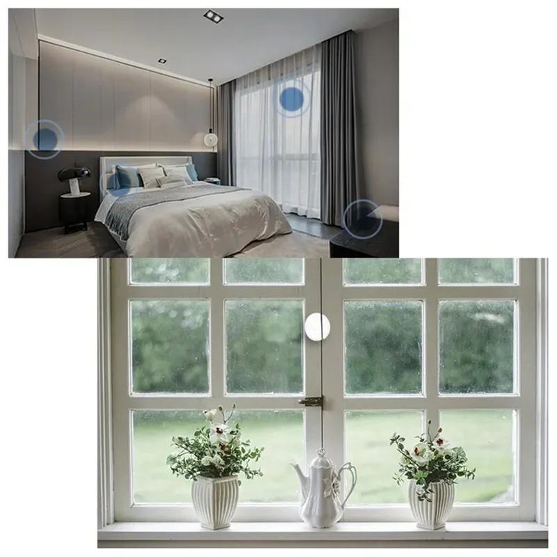 COFA-Tuya Smart Life Zigbee Sensor inteligente de puerta y ventana Detector de puerta abierta y cerrada protección de seguridad Alexa Control de voz para el hogar