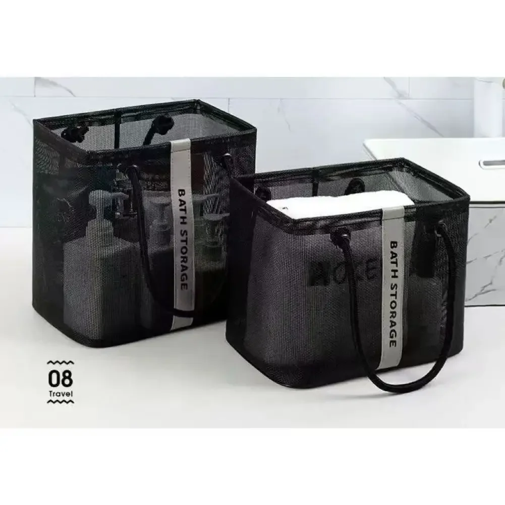 Kosmetiktasche mit großem Fassungsvermögen, tragbare Reisewaschtasche, transparente Dusch-Make-up-Tasche, Unisex-Toilettenartikel-Organizer – Detail 2