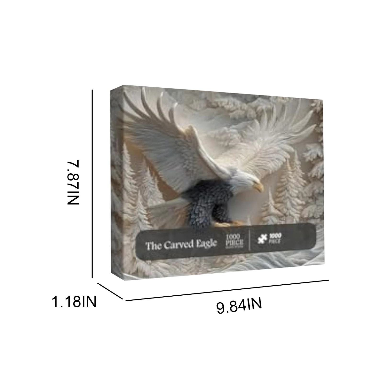 The Carved Eagle Puzzles 1000 pièces Majestic Bald Eagle Puzzle Game Art Design Puzzles Jeu pour compte à rebours Cadeaux de Noël