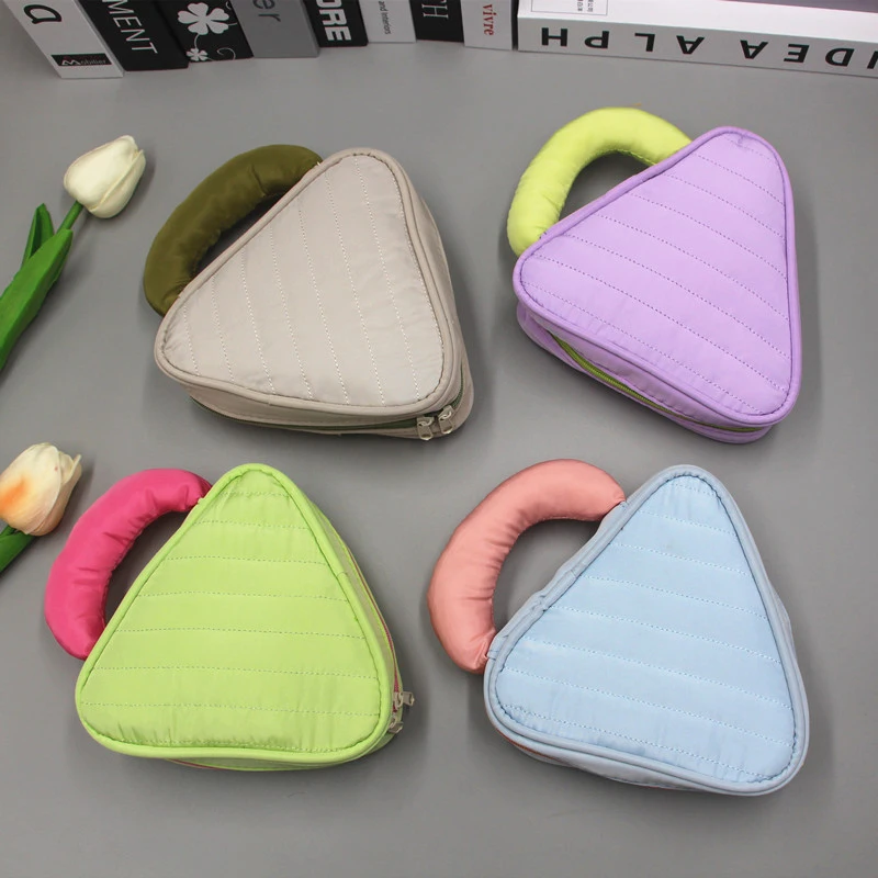 New ins style Candy Color Cosmetic Bag Large Capacity Female Portable Handbag Skincare Organizer