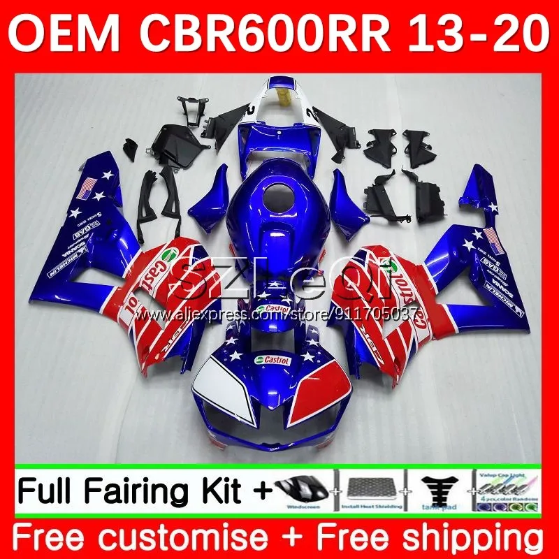 Fairing For HONDA CBR600RR CBR 600CC 600RR 600 CC Red blue F5 13 14 15 16 17 40No.4 CBR600 RR 2018 2019 2020 2021 2022 2023