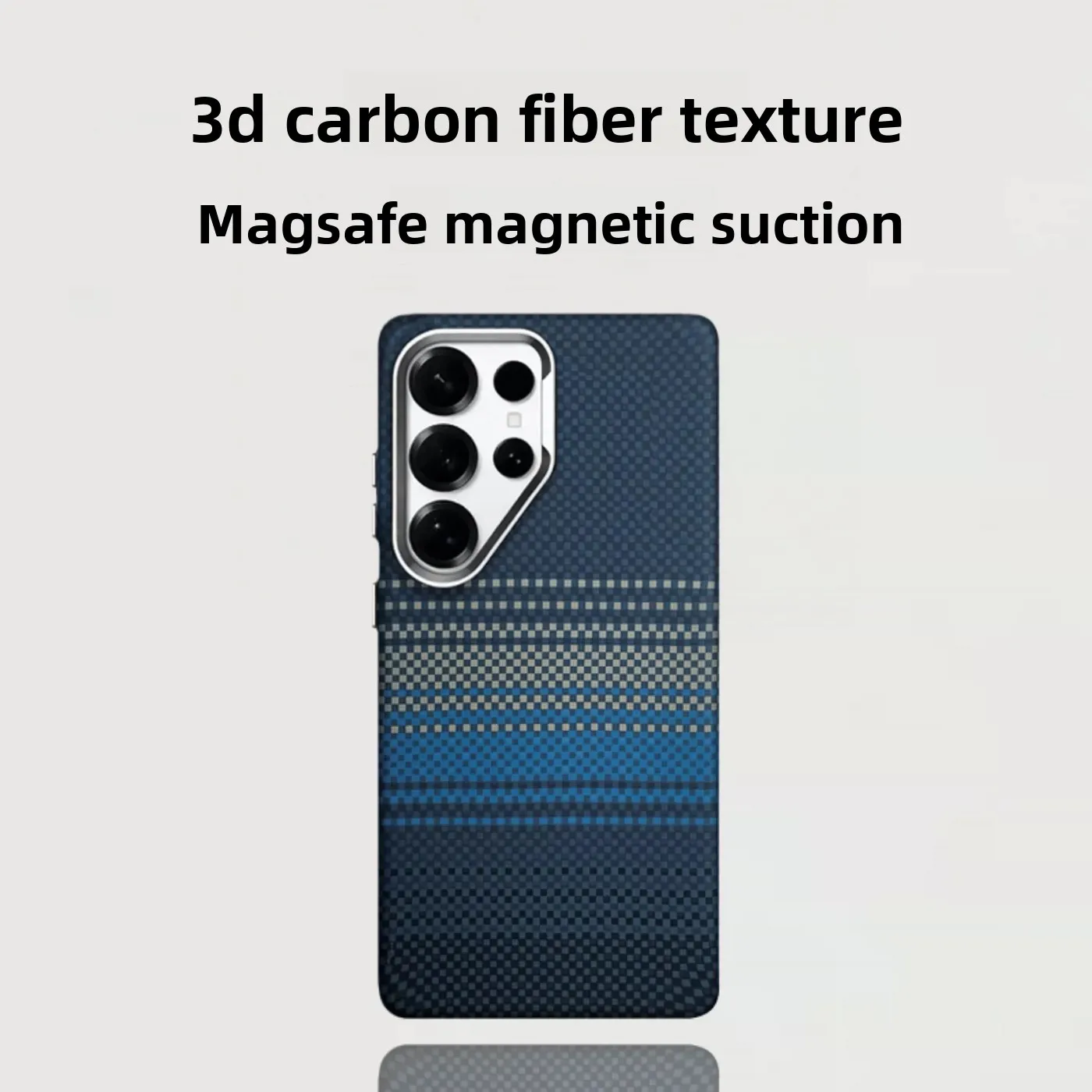 Magnetic Phone Case for Samsung S26 Ultra 3D Kevlar Weave Texture Galaxy S26, S26+ Full Coverage Drop-proof Slim Premium Case