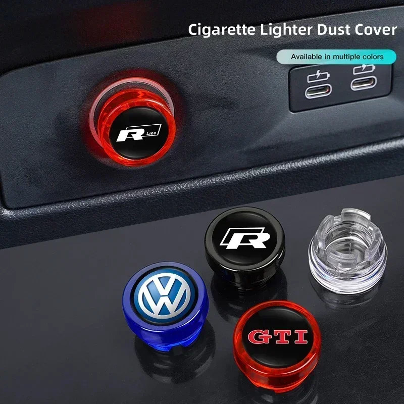 

Car Cigarette Lighter Cover Dustproof Waterproof Decor Cap For VW GTI R Line Polo Golf Passat CC Tiguan Arteon Touareg Scirocco