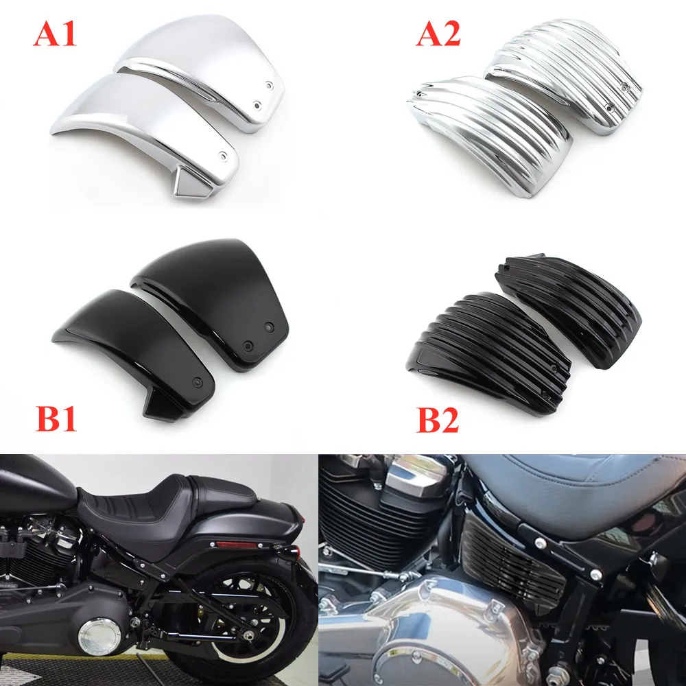 Motorcycle Accessory ABS Plastic Right Left Side Battery Fairing Cover For Harley Softail M8 Breakout Fat Boy Street Bob 2018-22