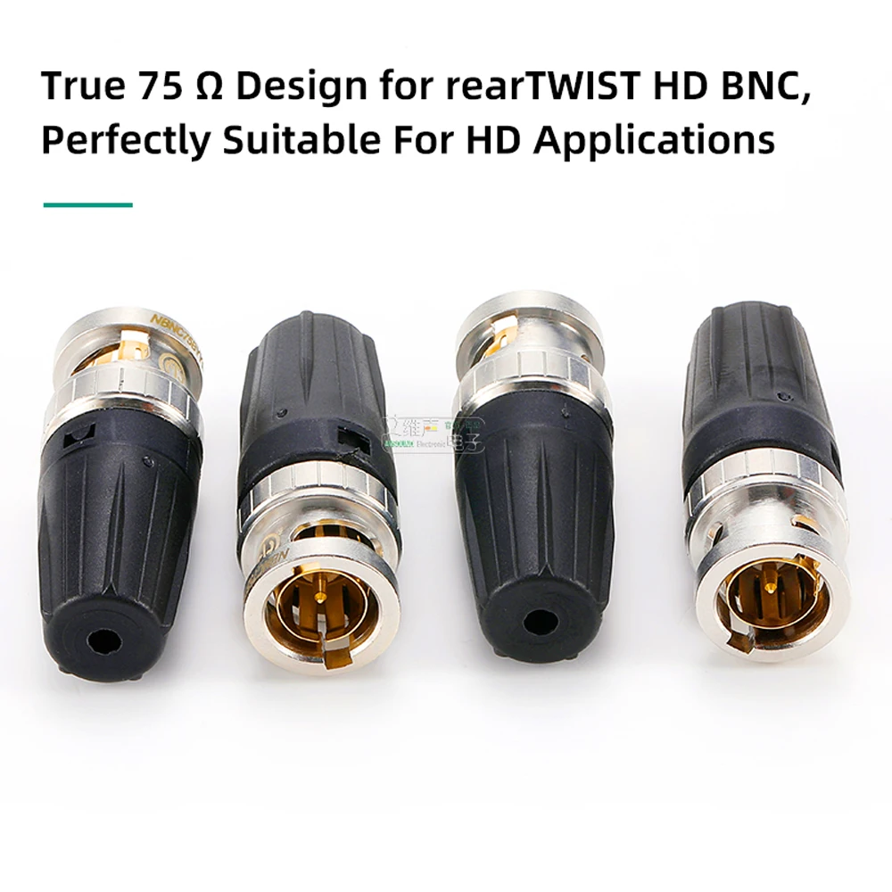 Neutrik 75Ω HD BNC Crimping Plug NBNC75BLP7 / NBNC75BLP9 / NBNC75BTU11 / NBNC75BYY11 HDTV / DVD rearTWIST Q9 BNC Cable Connector