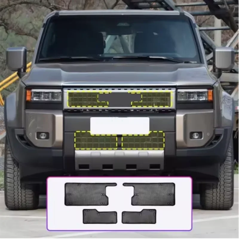 For 2024 Toyota Land Cruiser 250 Prado LC250 2024 2025 Middle Insect Screening Mesh Front Grille Insert Net Anti-mosquito Dust