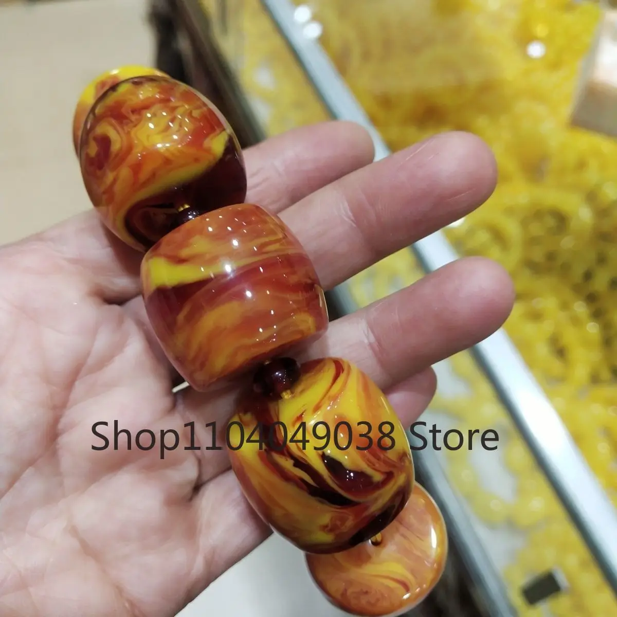 AMBER BRACELET Gift Natural Baltic Amber Beads Chunky Ladies Lucky Inspiration Meditation Handmade Men's Bohemia Relief Mala