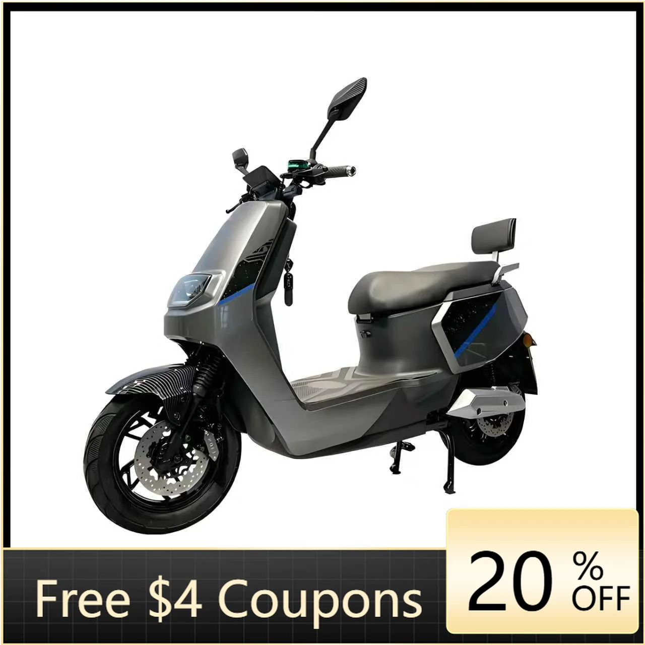

yzhgb2026 New Adult Electric Motorcycle 2000W 72V Battery Electric Scooter for Long Distance Commuting 12 Inches