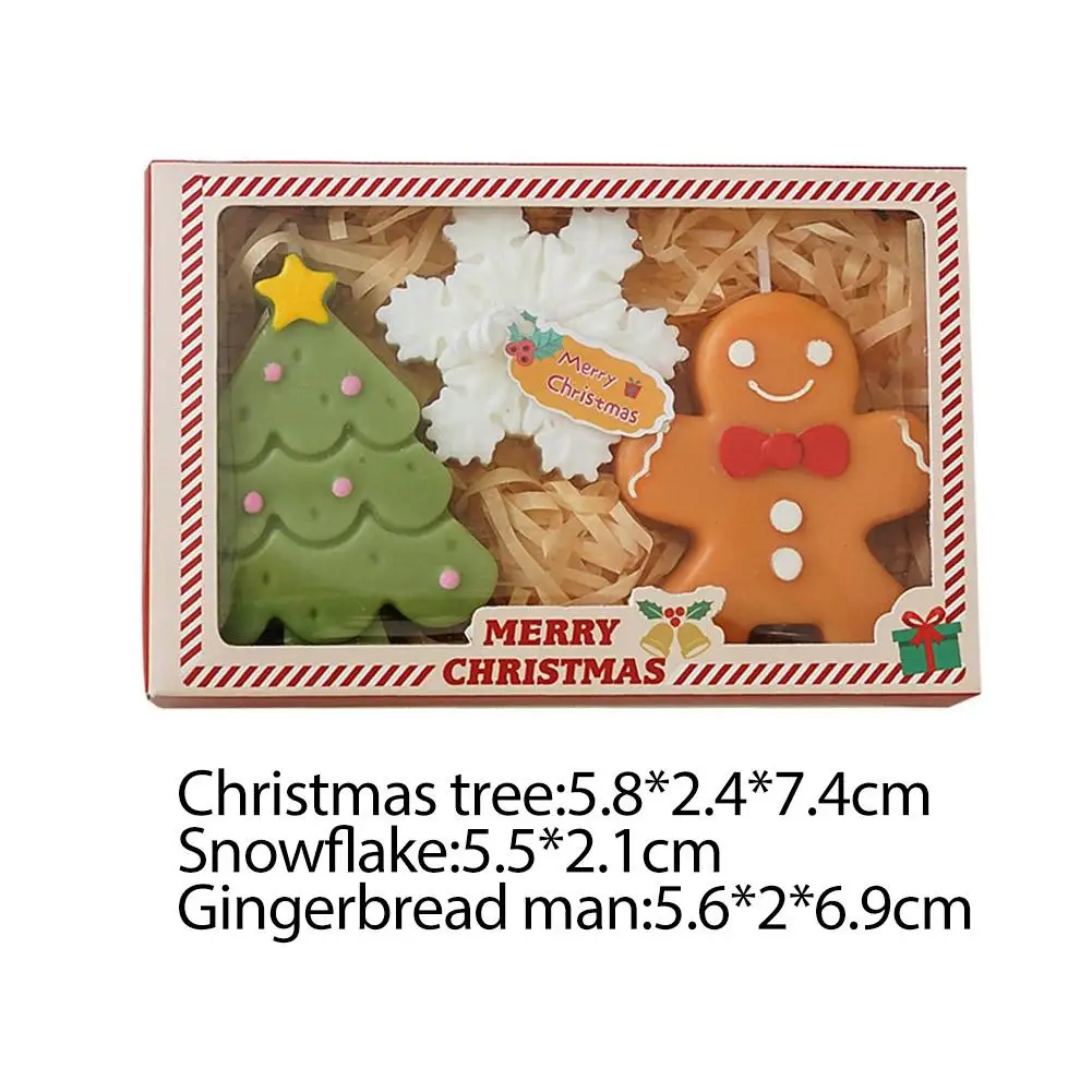 Christmas Scented Candles Gift Box Ornament Smokeless Romantic Incense Aromatherapy Candle Solid Perfume Set Atmosphere Souvenir