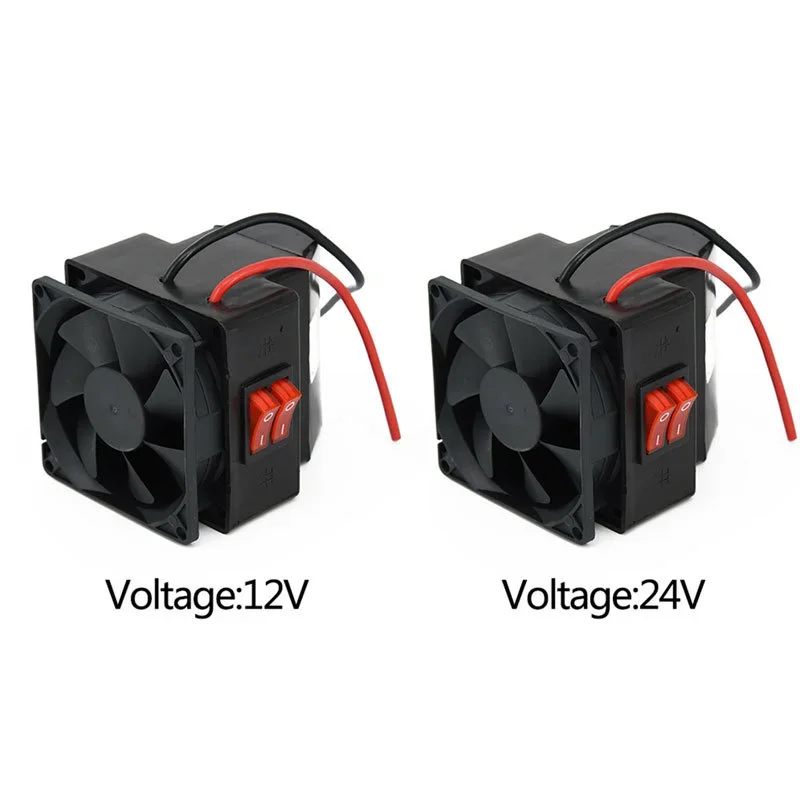 12V/24V 300W kış araba elektrikli isıtıcı isıtma Fan pencere buz çözücü Demister araç için taşınabilir sıcaklık kontrol cihazı