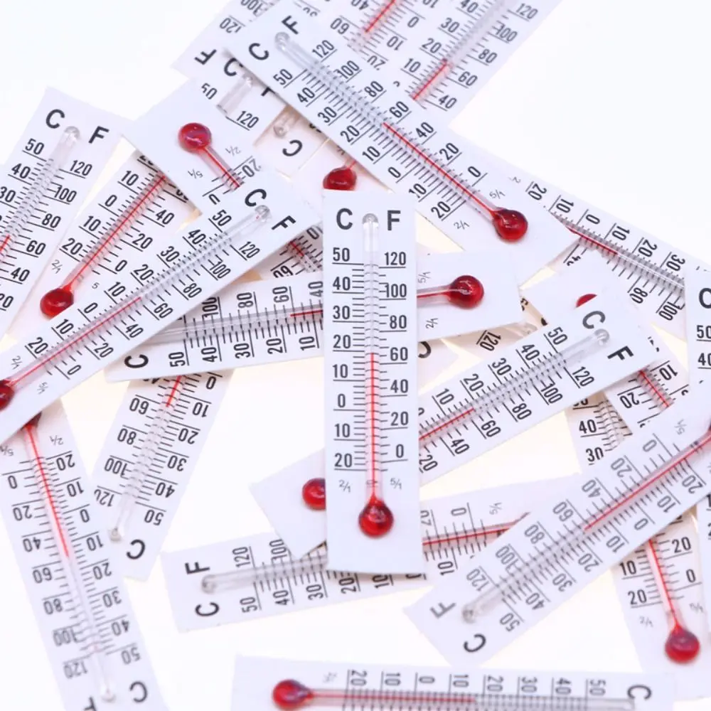 10pcs High Quality Simple Style Miniature Paper Mini Indoor House Thermometer Kitchen Thermometer Dollhouse Decoration