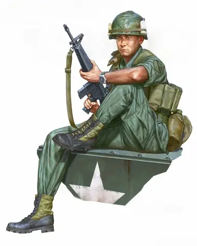 1/16 Skala Gjuten Resin Figur Modellbyggsats Vietnamkriget Amerikansk Armé Infanteri Sittande Position Omonterad och Omålad 10 best sales 1 16 hartsfigurer - №8