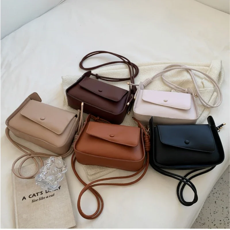 2024 Hit Spring Small PU Leather Crossbody Sling Bags Women\'s Designer Handbag Luxury Brand Underarm Shoulder Side Bag Ladies