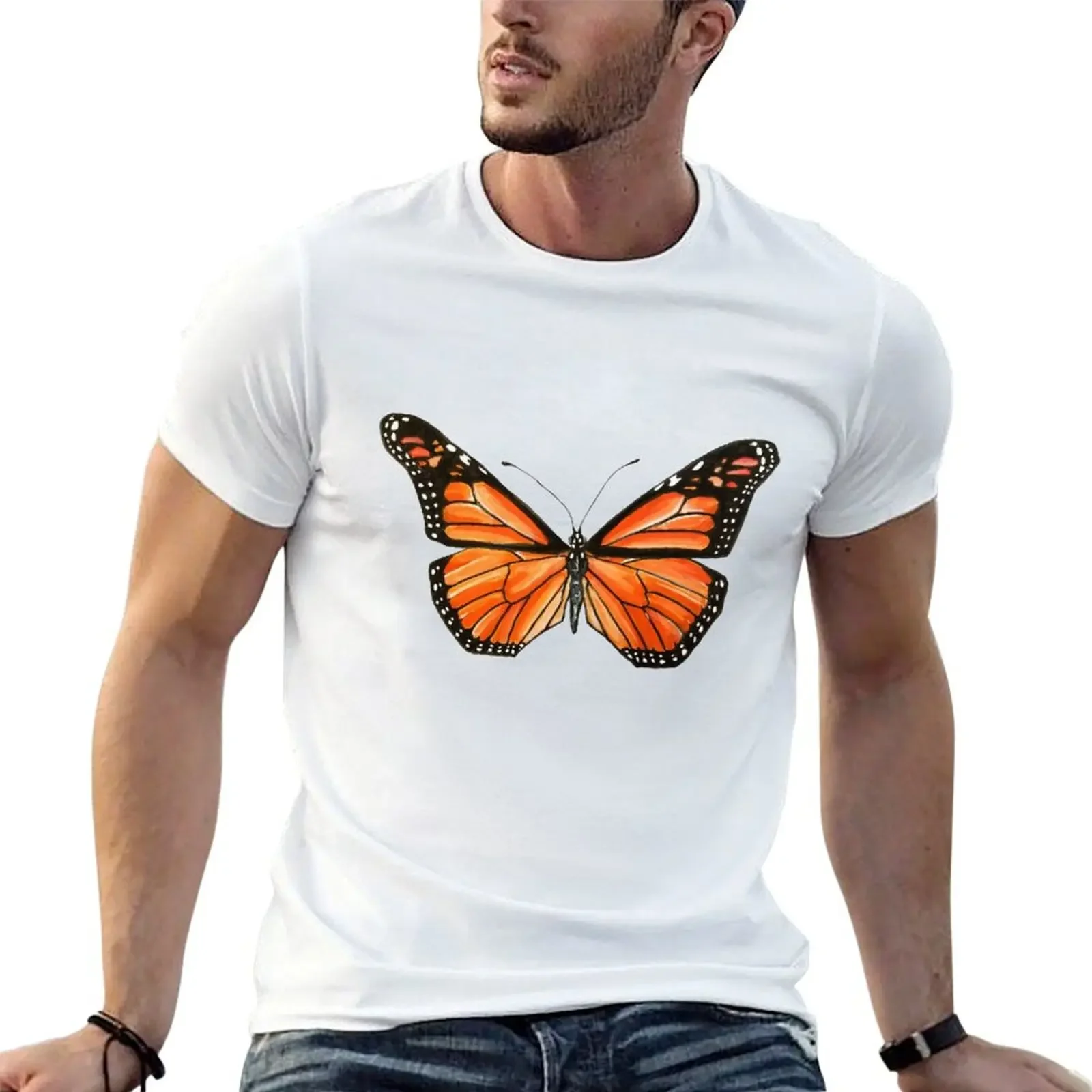 Monarch Butterfly (Danaus plexippus) T-Shirt blanks anime clothes cute clothes shirts graphic tee men