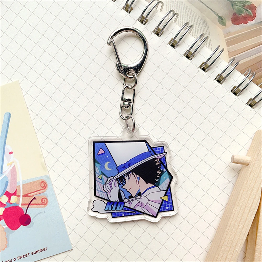 Anime Detective Conan Case Closed Mouri Ran Kuroba Kaito Haibara Ai Cosplay Costumes Acrylic Key Chain Keychain Accessories