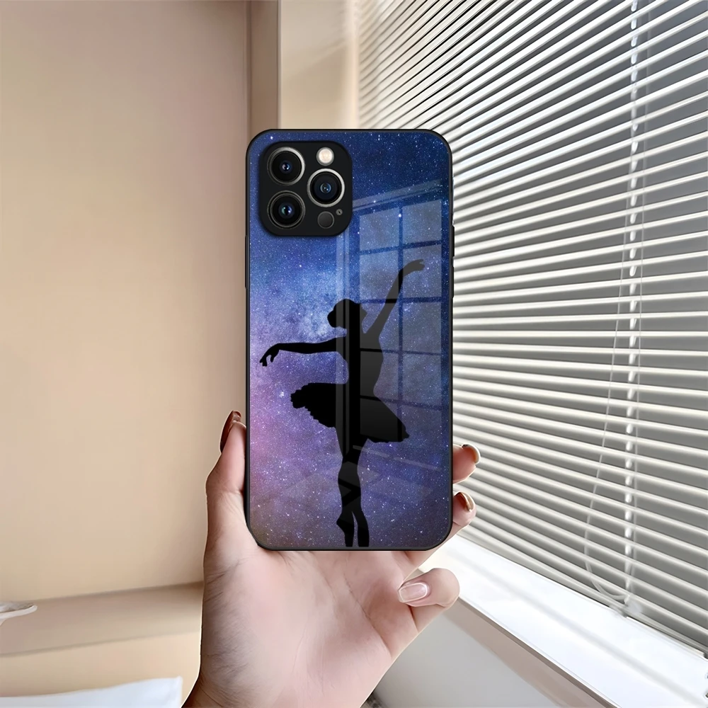 BALLET DANCER Phone Case For iPhone 13 15 16 14 12 11 Pro XS Max Plus Mini X XR SE2020 Tempered Glass Coque