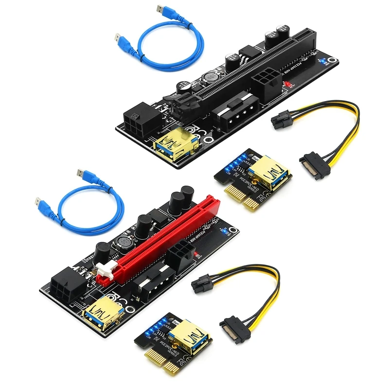 PCIE Riser 009S Video Card Extension Cable Adapter PCI for Express Riser VER009C PCIE X16 Riser Card for Mining