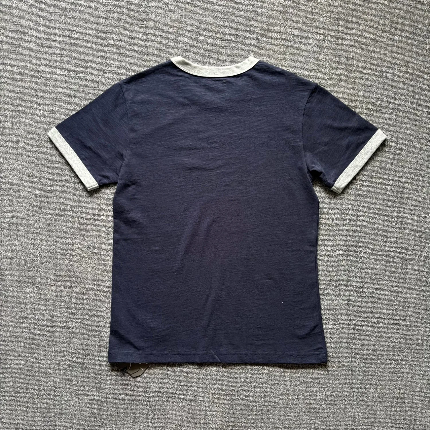 100% cotton heavyweight thick men's new color block thread retro pattern short-sleeved T-shirt