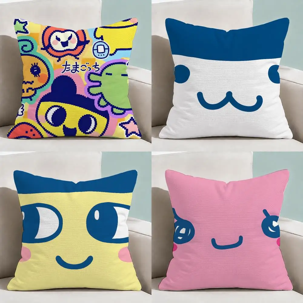 Toy Tamagotchi Retro Kawaii Cushion Cover  Throw Pillow Soft Short Plush Cozy Durable Colorfast For Sofa Bedroom Home Decor Gift