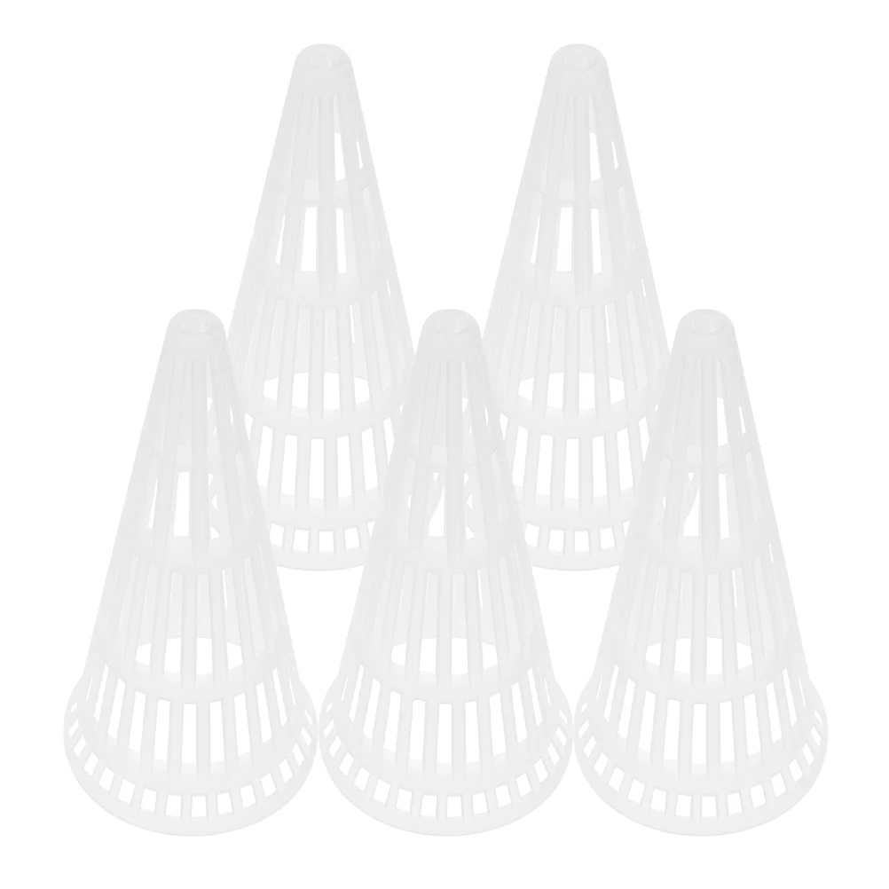 5 Pcs Hydroponic Seedling Pots Mesh Net Cups for Plant Drainage Gardening Tools Transparent Durable Design