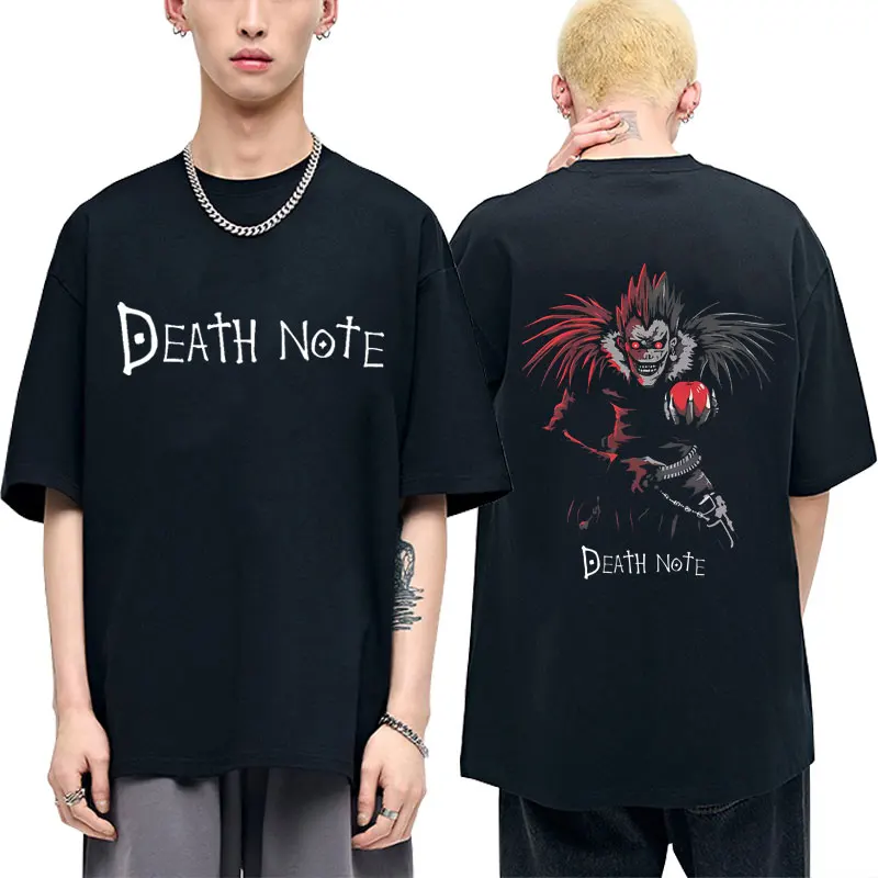 Anime Death Note Ryuk Graphic T Shirt Men Women Clothing Fashion Vintage Oversized T-shirts Men's Cartoon Manga Merch Streetwear