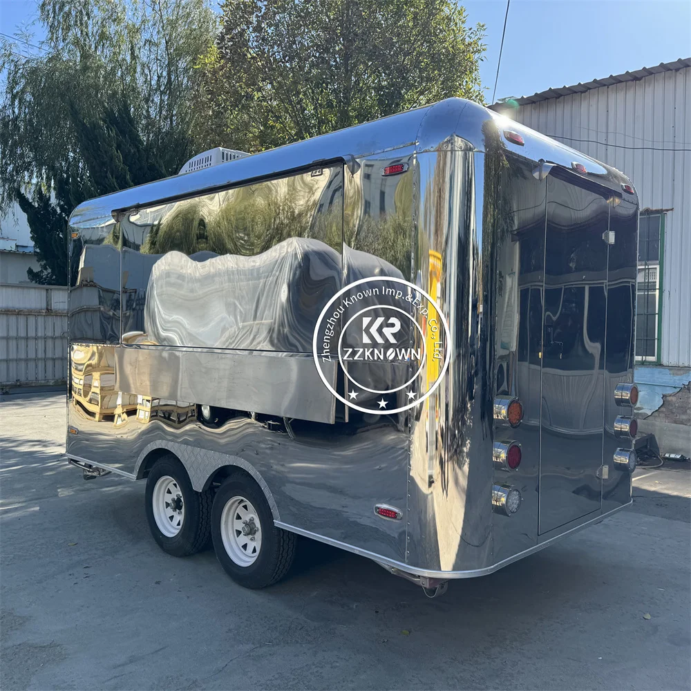 

Custom Mobile Food Trailer Street Vending Coffee Snack Ice Cream Cart Concession Pizza Food Truck Fully Equipped