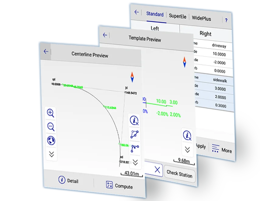 

Android Software Hi-survey Road Compatible With Hi-Target Professional Controllers Ihand30 Ihand55