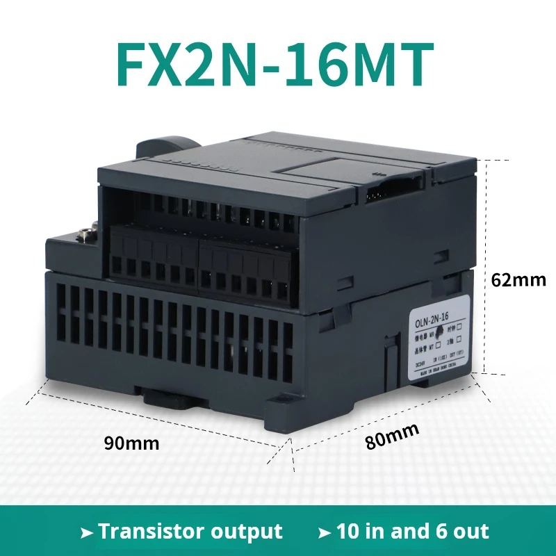 Placa industrial do controlador do PLC, FX2N, 16, 26, 30, 40MR, T