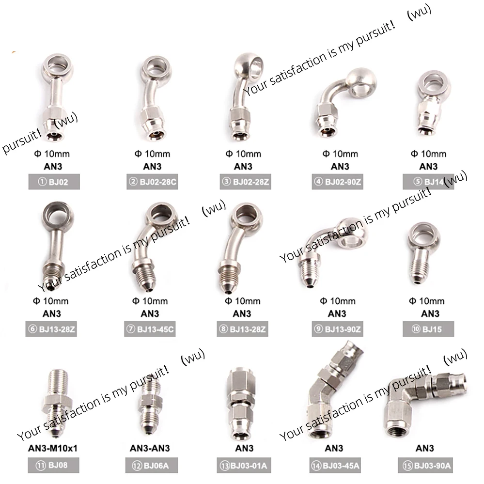 AN3 motorcycle engine hydraulic brake YouTube elbow joint m10x1 stainless steel 10mm