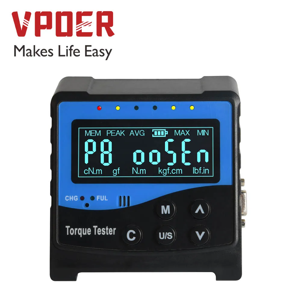 

50Nm Protable Torque Wrench Tester Calibrate 1% Torque Adapter Tightening Bolts Torque and Fasteners